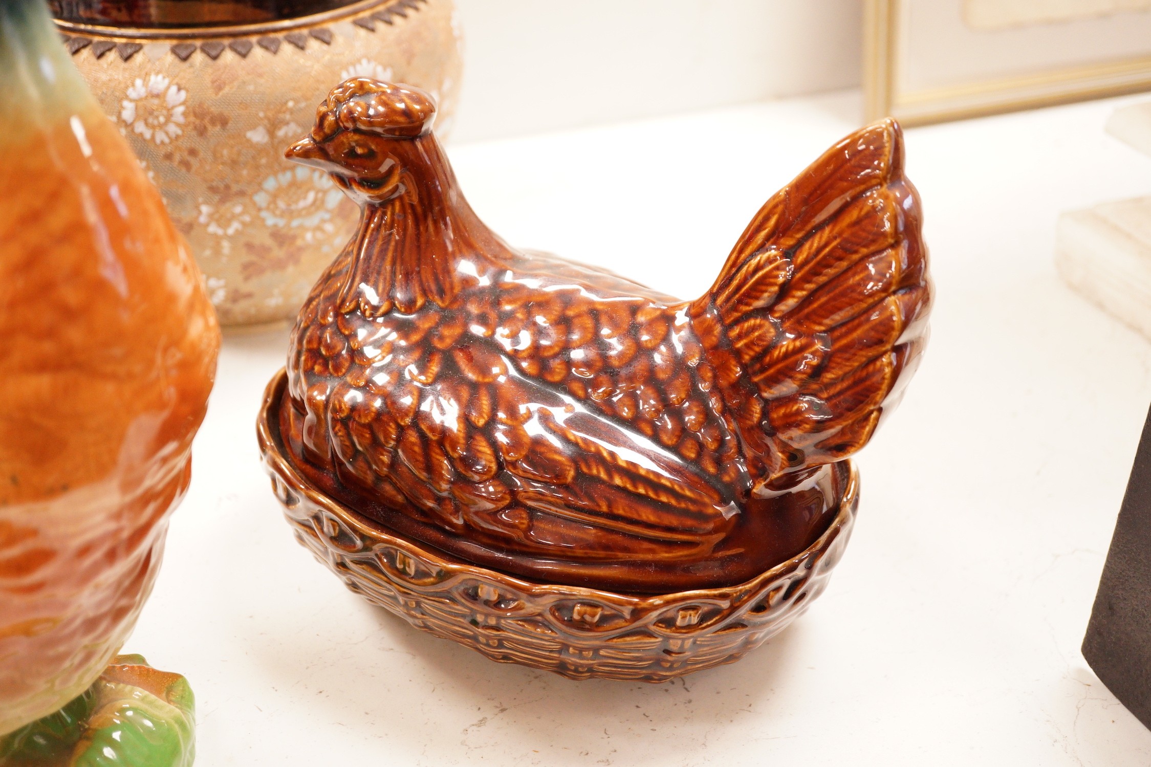 Mixed ceramics including a Doulton jardiniere